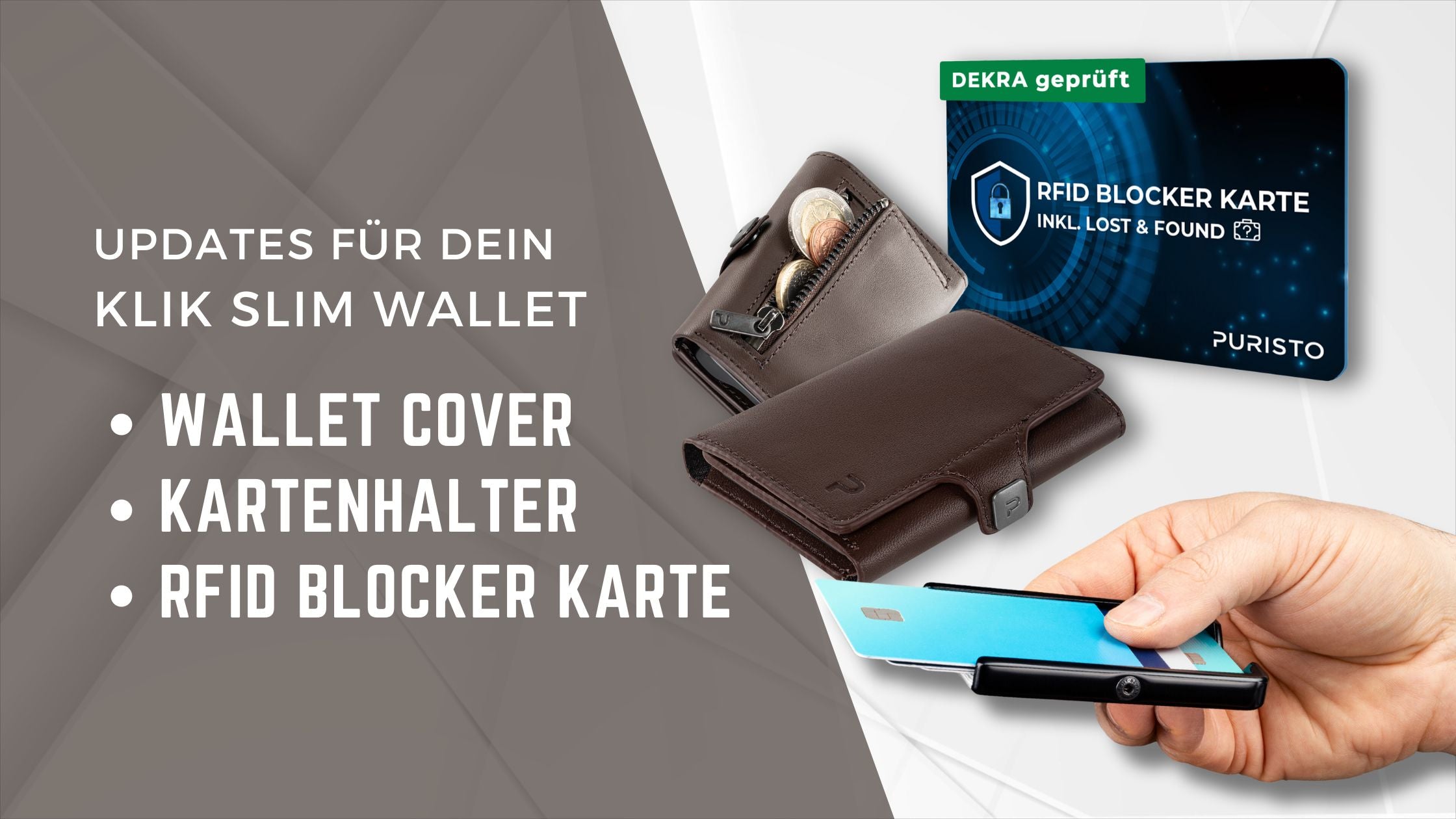 Entdecke unsere neuen Add-Ons und Produkte - Updates für dein KLIK Slim Wallet