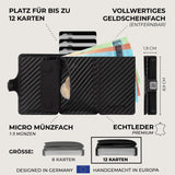 KLIK Slim Wallet Micro Münzfach - Carbon