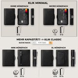 KLIK Slim Wallet Micro Münzfach - Carbon