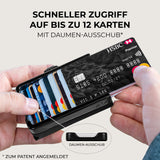 KLIK Slim Wallet Micro Münzfach - Schwarz