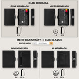 KLIK Slim Wallet Micro Münzfach - Schwarz