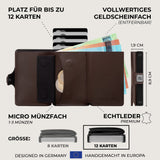 KLIK Slim Wallet Micro Münzfach - Dunkelbraun