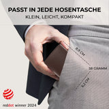 KLIK Slim Wallet Micro Münzfach - Dunkelbraun