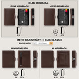 KLIK Slim Wallet Micro Münzfach - Dunkelbraun