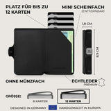 Slim Wallet - Ohne Münzfach - 12 Karten