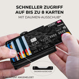 KLIK Slim Wallet Micro Münzfach - Schwarz