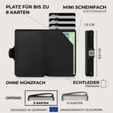 KLIK Slim Wallet Ohne Münzfach - Schwarz