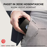 KLIK Slim Wallet AirTag Classic - Schwarz