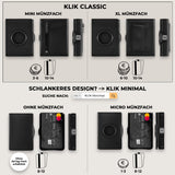 KLIK Slim Wallet AirTag Classic - Schwarz