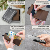 KLIK Slim Wallet Micro Münzfach - Braun Vintage