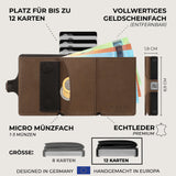 KLIK Slim Wallet Micro Münzfach - Braun Vintage