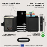 KLIK Slim Wallet Classic - Schwarz Vegan