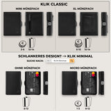 KLIK Slim Wallet Classic - Schwarz Vegan