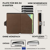 KLIK Slim Wallet Ohne Münzfach - Braun Vintage