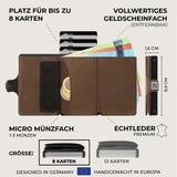 KLIK Slim Wallet Micro Münzfach - Braun Vintage