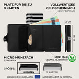 KLIK Slim Wallet Micro Münzfach - Schwarz Vegan