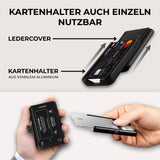 KLIK Slim Wallet Micro Münzfach - Schwarz Vegan