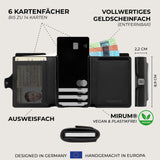 KLIK Slim Wallet Classic - Schwarz Vegan