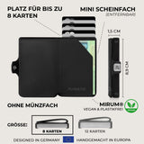 KLIK Slim Wallet Ohne Münzfach - Schwarz Vegan