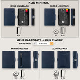 KLIK Slim Wallet Micro Münzfach - Dunkelblau