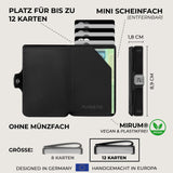 KLIK Slim Wallet Ohne Münzfach - Schwarz Vegan