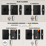 KLIK Slim Wallet AirTag Classic - Carbon